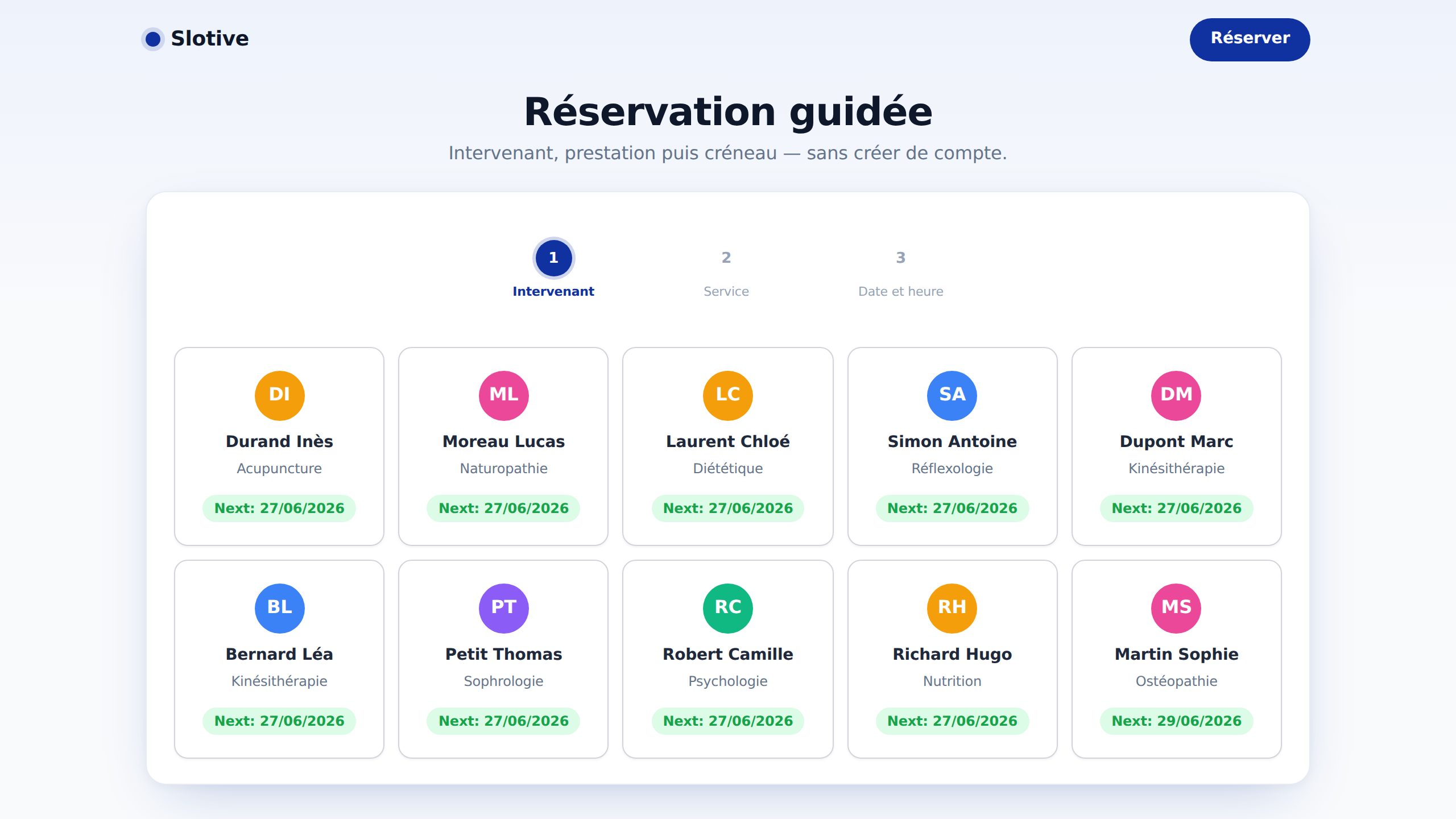 Reserva guiada